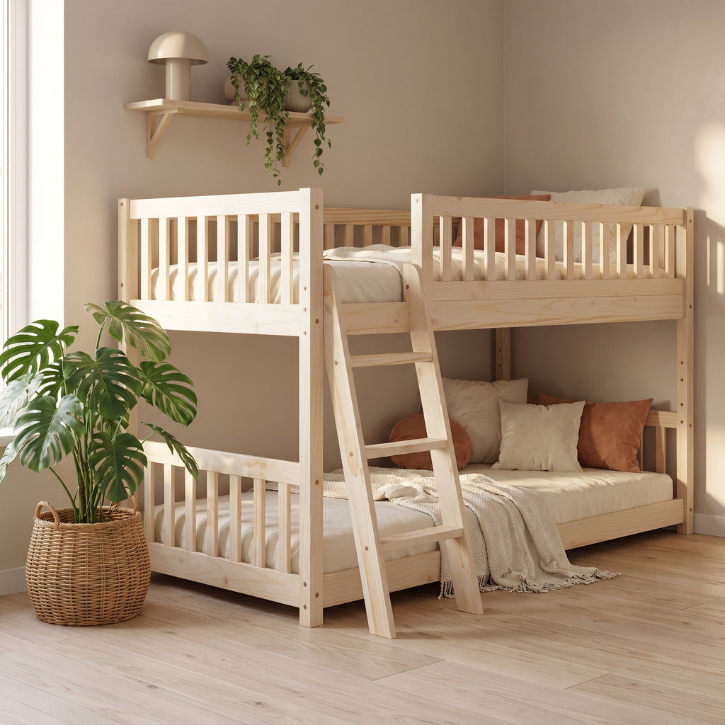 Lit superposé enfant MAX – Pin massif naturel, évolutif