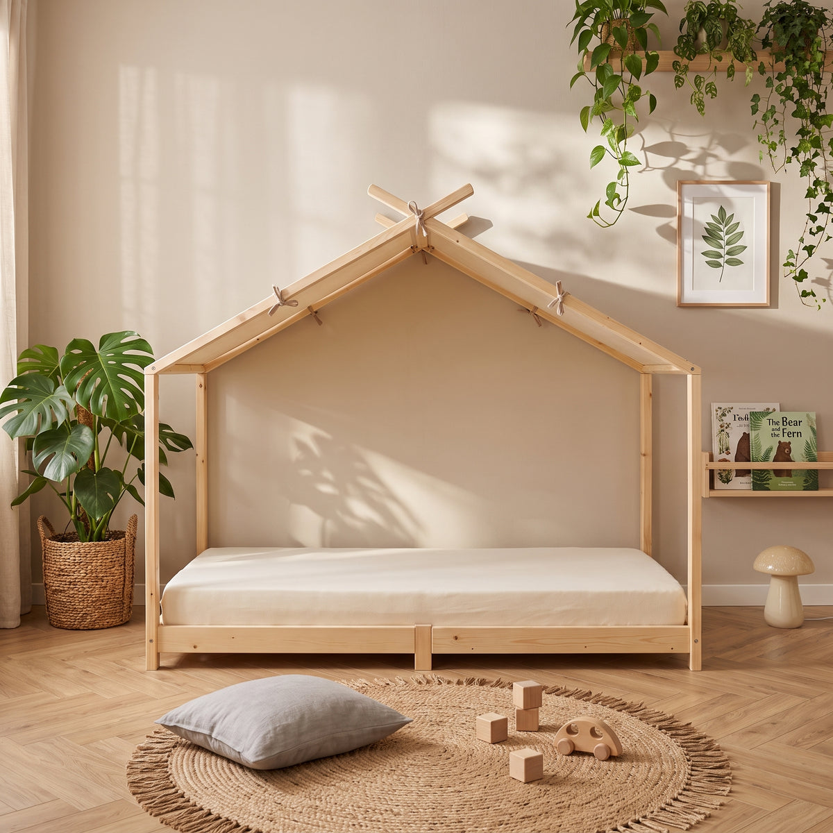 Lit Cabane MOANA 90x200 - Toit en Toile