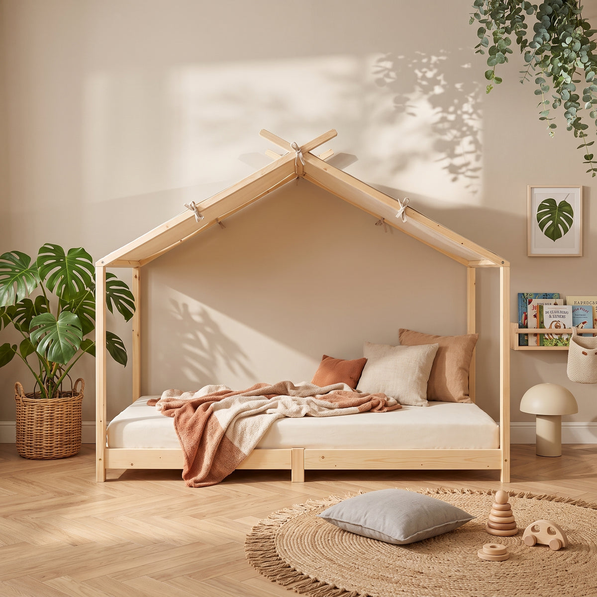 Lit Cabane MOANA 90x200 - Toit en Toile
