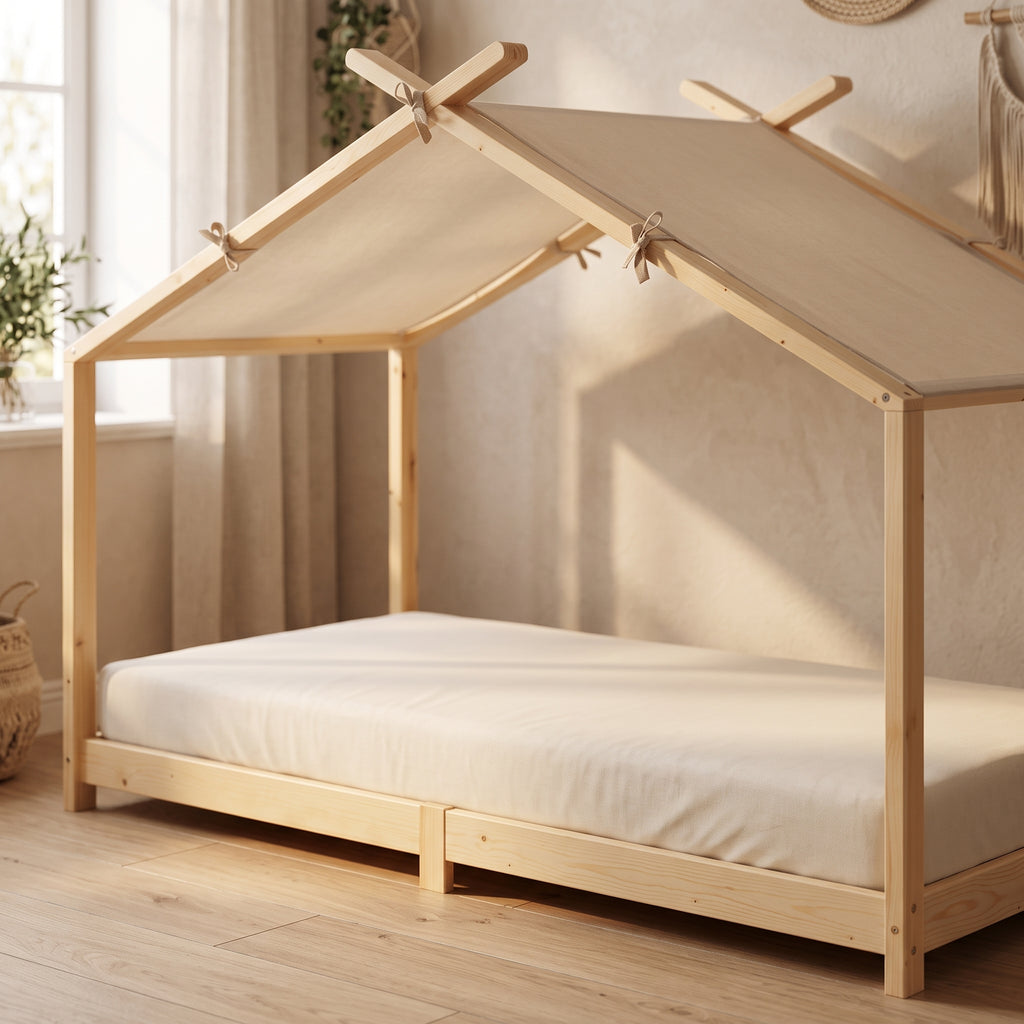 Lit Cabane MOANA 90x200 - Toit en Toile