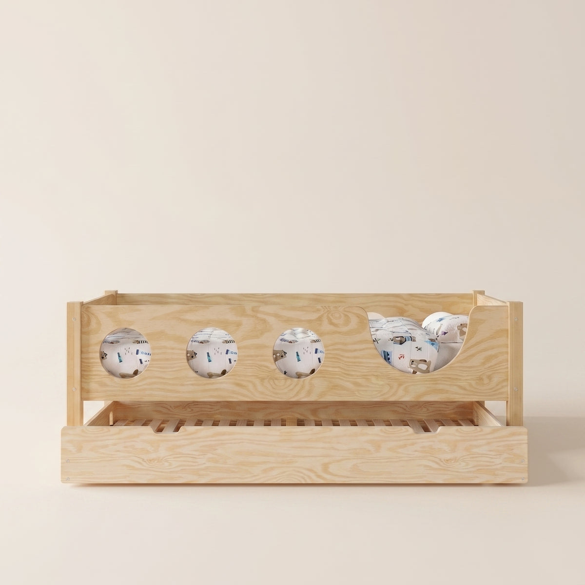 Lit gigogne enfant ALBA 90x190 cm, 2 couchages en bois massif