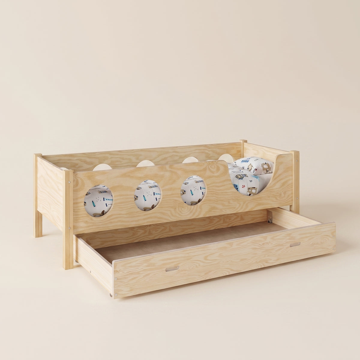 Lit enfant ALBA avec tiroir 90x190 cm en pin massif FSC