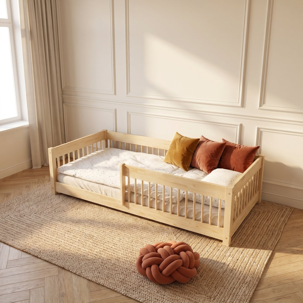Lit Montessori MILA 90x190 cm en pin massif certifié FSC